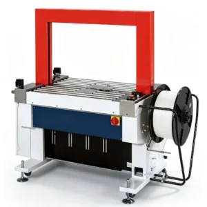 (KS600) Inline strapping machine with Roller-driven table